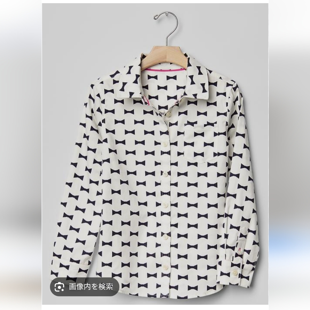 Kate Spade New York ♥ GapKids bow print oxford shirt